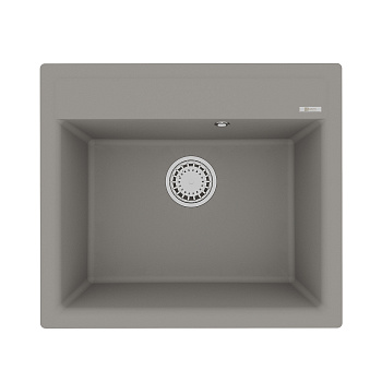 Кухонная мойка Lemark HANKA 570 врезная прямоугольная из кварцгранита, Грей