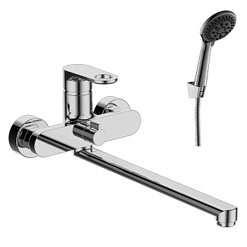 RS33 Смеситель для ванны, круг.пов.излив 350мм, р/ОД, хром, ROS, RS33-32